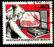 Berlin Poste Obl Yv:418 Mi:457 Télévision & Vidéo (cachet Rond) - Gebruikt