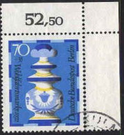 Berlin Poste Obl Yv:403 Mi:438 Wohlfahrtsmarke Echecs Roi Coin De Feuille (Beau Cachet Rond) - Used Stamps