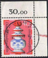 Berlin Poste Obl Yv:402 Mi:437 Wohlfahrtsmarke Echecs Reine Coin De Feuille (Beau Cachet Rond) - Usados