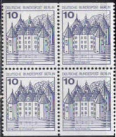 Berlin Poste N** Yv:496b Mi:532D Schloss Glücksburg (Bloc De 4) - Unused Stamps