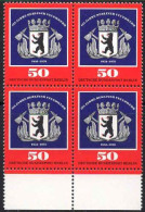 Berlin Poste N** Yv:487 Mi:523 125 Jahre Berliner Feuerwehr Bloc De 4 - Unused Stamps