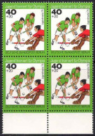 Berlin Poste N** Yv:482 Mi:518 Jugendmarke Hockey Sur Glace Bloc De 4 Bord De Feuille - Unused Stamps
