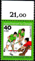 Berlin Poste N** Yv:482 Mi:518 Jugendmarke Hockey Sur Glace Bord De Feuille - Unused Stamps
