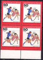 Berlin Poste N** Yv:483 Mi:519 Jugendmarke Handball Bloc De 4 Bord De Feuille - Unused Stamps