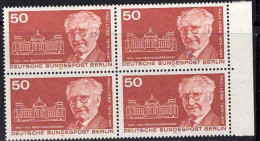 Berlin Poste N** Yv:478 Mi:515 Paul Löbe Homme Politique (Bloc De 4) - Unused Stamps