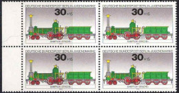 Berlin Poste N** Yv:452 Mi:488 Jugendmarke Dampflok Drache Bloc De 4 Bord De Feuille - Unused Stamps