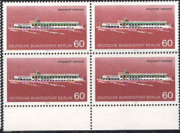Berlin Poste N** Yv:450 Mi:486 Motorschiff Vaterland Bloc De 4 Bord De Feuille - Unused Stamps