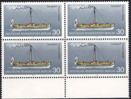 Berlin Poste N** Yv:447 Mi:483 Dampfschiff Prinzeß Charlotte Bloc De 4 Bord De Feuille - Unused Stamps