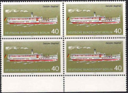 Berlin Poste N** Yv:448 Mi:484 Dampfer Siegfried Bloc De 4 Bord De Feuille - Unused Stamps