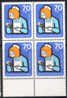 Berlin Poste N** Yv:433 Mi:471 Jugendmarke L'aide Bloc De 4 Bord De Feuille - Unused Stamps