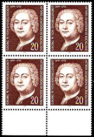 Berlin Poste N** Yv:428 Mi:464 Georg Wenzeslaus Von Knobelsdorff Architecte (Bloc De 4) - Unused Stamps