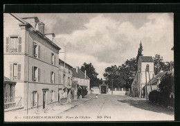CPA Villennes-sur-Seine, Place De L`Eglise  - Villennes-sur-Seine
