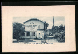 CPA Gaufrée Villennes, Cafe Restaurant Des Tilleuls, Paul  - Andere & Zonder Classificatie