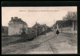CPA Maule, Gendarmerie Et Boulevard Paul Barre  - Maule