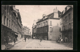 CPA Mantes, La Rue Porte Aux Saints  - Autres & Non Classés