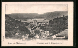 AK Marburg A. Lahn, Ketzerbach Und ST. Elisabethkirche  - Marburg