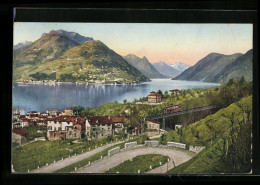 AK Lugano, Veduta Verso Castagnola, Bergbahn  - Altri & Non Classificati