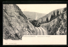 AK Brockenbahn, Felseinschnitt Im Drängetal, Bergbahn  - Other & Unclassified