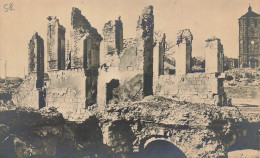 08 RETHEL LES RUINES A SITUER EGLISE SAINT NICOLAS EN HAUT A DROITE DE LA CARTE CARTE ALLEMANDE - Rethel