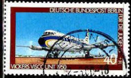 Berlin Poste Obl Yv:578 Mi:617 Für Die Jugend Vickers Viscount 1950 (Beau Cachet Rond) (Thème) - Flugzeuge