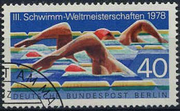 Berlin Poste Obl Yv:533 Mi:571 3.Schwimm-Weltmeisterschaften (Beau Cachet Rond) (Thème) - Swimming