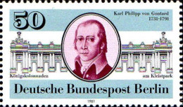Berlin Poste N** Yv:600 Mi:639 Karl Philipp Von Gontard Architecte (Thème) - Andere & Zonder Classificatie
