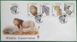 Venda 1990 FDC Wildlife Conservation Mi 200/203 + SSt Zebra - Venda