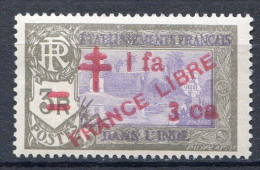 Réf 75 CL2 < -- INDE - FRANCE LIBRE < N° 211 * NEUF Ch.Dos Visible MH * - Ungebraucht