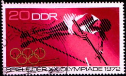 Rda Poste Obl Yv:1442 Mi:1755 XX.Olympiade Munich Saut à La Perche (TB Cachet Rond) - Gebraucht