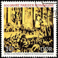 Rda Poste Obl Yv:1345 Mi:1655 100 Jahre Pariser Kommune (Beau Cachet Rond) - Gebruikt