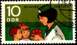 Rda Poste Obl Yv:1293 Mi:1580 25 Jahre Deutsche Volkspolizei (Beau Cachet Rond) - Used Stamps
