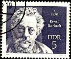 Rda Poste Obl Yv:1228 Mi:1534 Ernst Barlach Sculpteur (Beau Cachet Rond) - Used Stamps