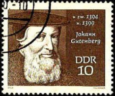 Rda Poste Obl Yv:1229 Mi:1537 Johann Gutenberg (Beau Cachet Rond) - Gebraucht