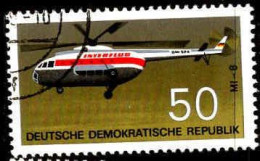 Rda Poste Obl Yv:1220 Mi:1527 Helicoptère MI-8 (Beau Cachet Rond) - Used Stamps