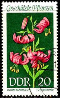 Rda Poste Obl Yv:1155 Mi:1459 Lilium Martagon Türkenbund (TB Cachet Rond) - Gebraucht