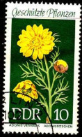 Rda Poste Obl Yv:1153 Mi:1457 Adonis Vernalis (TB Cachet Rond) - Gebraucht