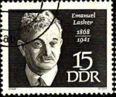 Rda Poste Obl Yv:1083 Mi:1387 Emanuel Lasker Champion D'échecs (TB Cachet Rond) - Used Stamps