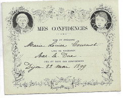 Bar Le Duc  (55) 1899 Mes Confidences De Marie Louise COURNOT De  8 Pages Et Autographe Clas 5 N0174 - Sonstige & Ohne Zuordnung