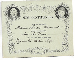 Bar Le Duc  (55) 1899 Mes Confidences De Marie Louise COURNOT De  8 Pages Et Autographe Clas 5 N0174 - Other & Unclassified