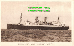 R417163 Canadian Pacific Liner. Montrose. Postcard - World