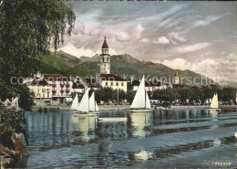 11880777 Ascona TI Segelboote Kirche Ascona - Altri & Non Classificati