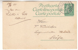 Suisse - Carte Postale De 1923 - Entier Postal - Oblit Unterrindal - Exp Vers Stäfa - - Cartas & Documentos