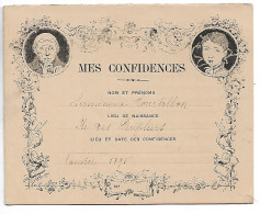 Ile Des Peupliers  ( 60) 1895 Mes Confidences De L TOURBILLON De  8 Pages Et Autographe Clas 5 N0174 - Andere & Zonder Classificatie