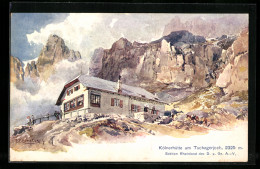 Künstler-AK Edward Theodore Compton: Kölnerhütte Am Tschagerjoch  - Compton, E.T.