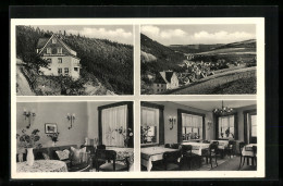 AK Willingen /Waldeck, Pension Haus Bergfrieden, Bergstrasse 10, Innenansichten  - Waldeck