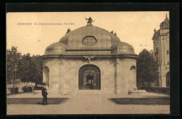 AK München, Blick Auf Pavillon Mit St. Hubertusbrunnen, Prinzregentenstrasse  - München