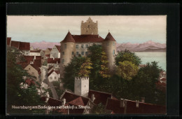 AK Meersburg Am Bodensee, Blick Auf Schloss Und Säntis  - Meersburg