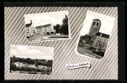 AK Übach, Kath. Kirche, Rathaus, Freibad  - Other & Unclassified