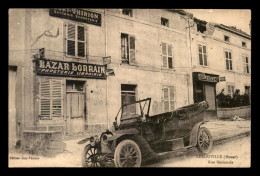 55 - LEROUVILLE - RUE NATIONALE  - AUTOMOBILE ANCIENNE - BAZAR LORRAIN JURY-THIRION EDTEUR DE CARTES POSTALES - Lerouville