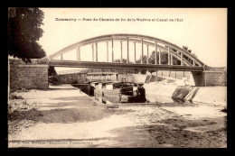 55 - COMMERCY - PONT DU CHEMIN DE FER ET DE LA WOEVRE ET CANAL DE L'EST - PENICHE - EDITEUR C. DOR - Commercy